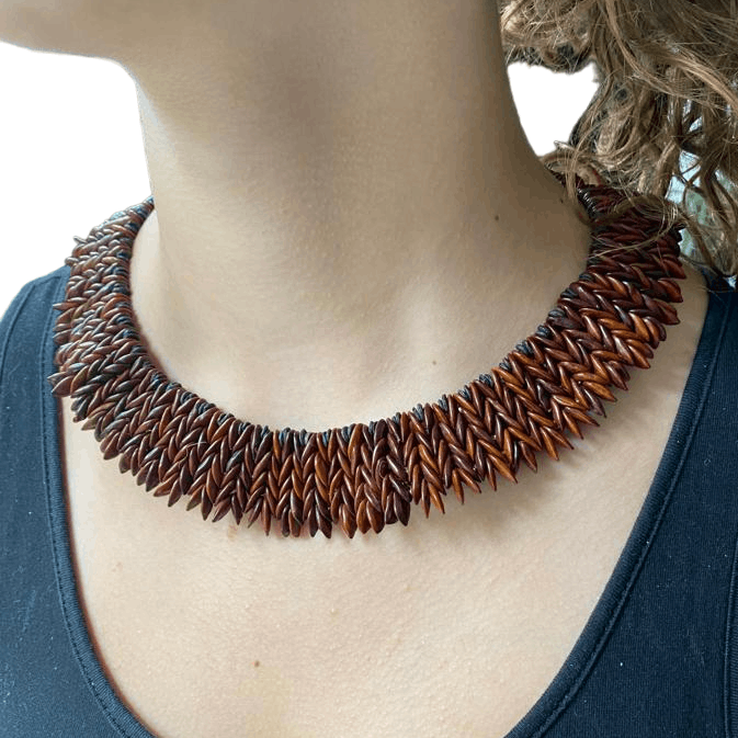 Collier de graines de jueirana et açai - Ethnie Pataxo