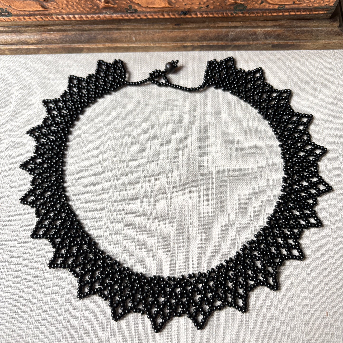 Collier Miçanga ras de cou noir - Ethnie Wai Wai