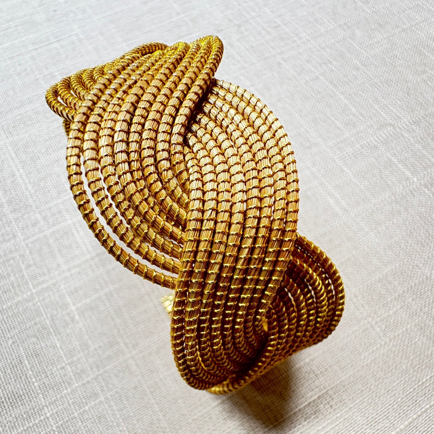 Bracelet Capim Dourado - entrelacé large