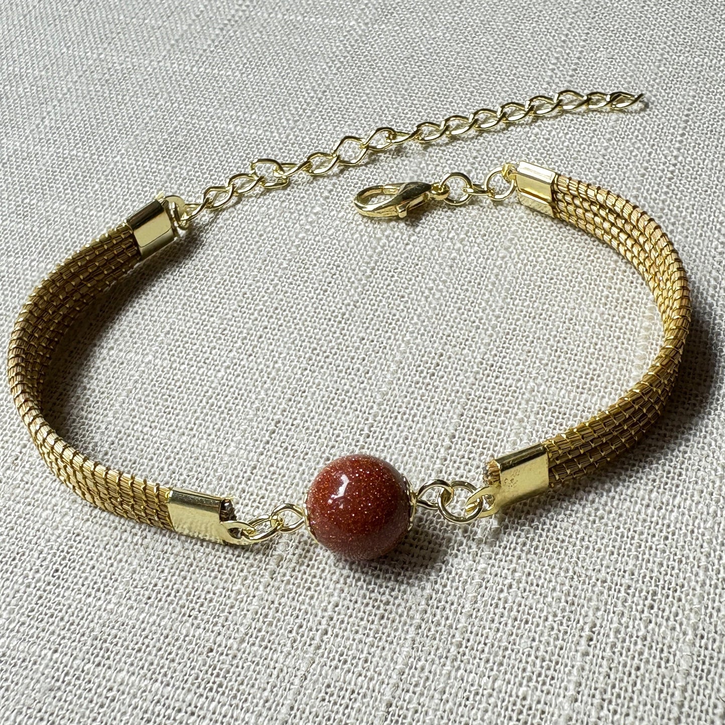 Bracelet Capim Dourado - pierre naturelle de Soleil