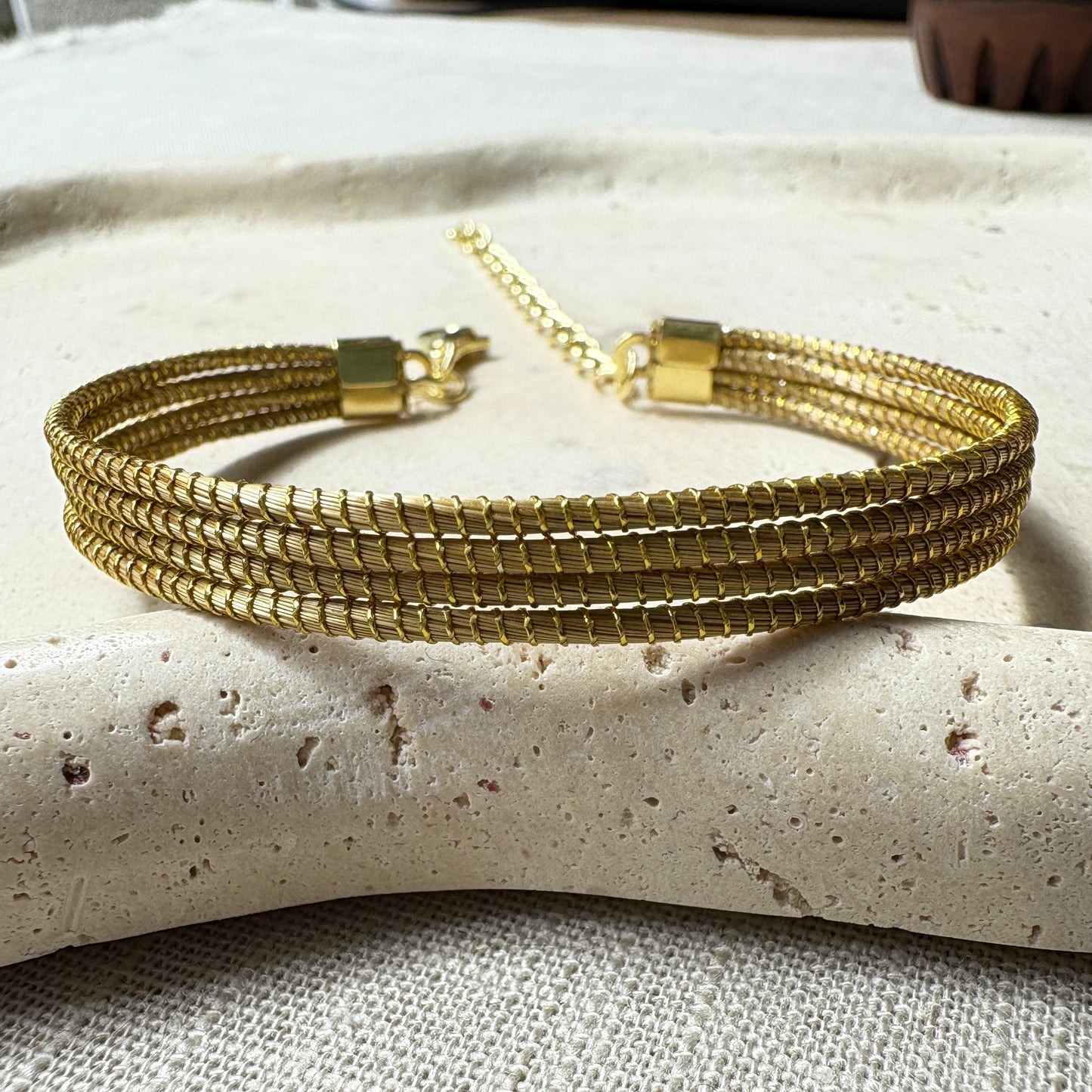 Bracelet Capim Dourado - 4 lignes fines