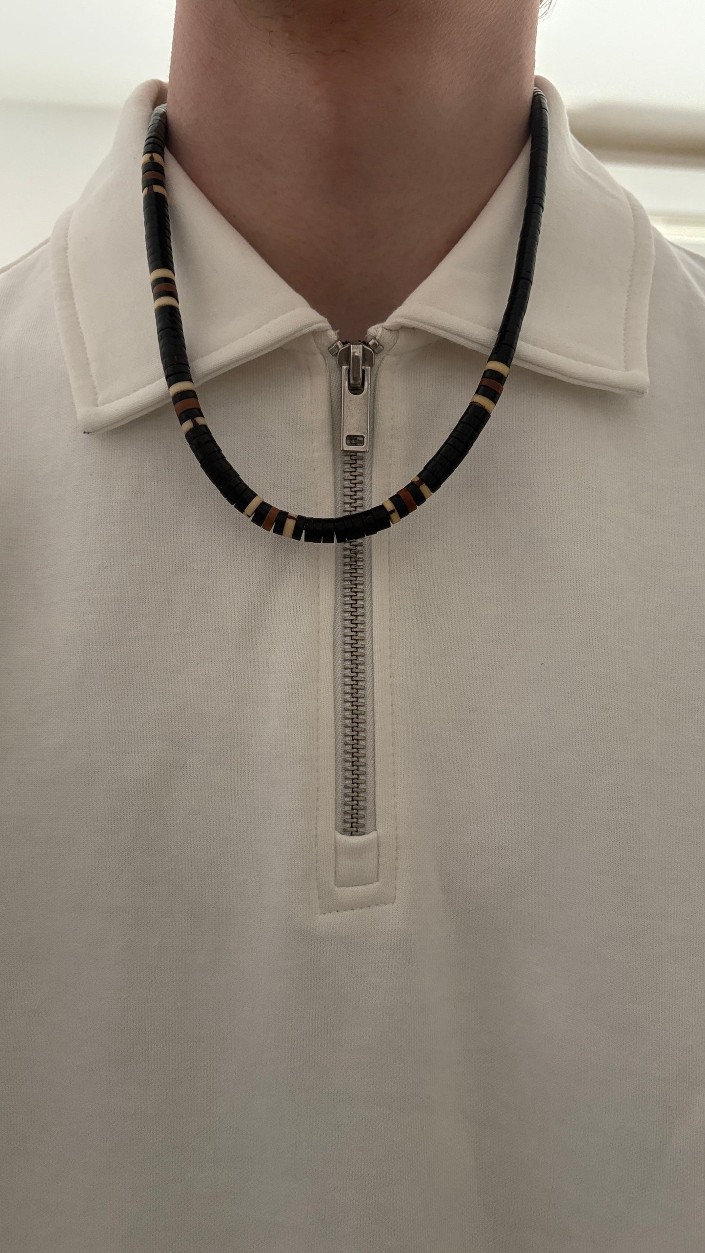 Parure collier et bracelet de graines naturelles de tucumã et jarina - Ethnie Apurina