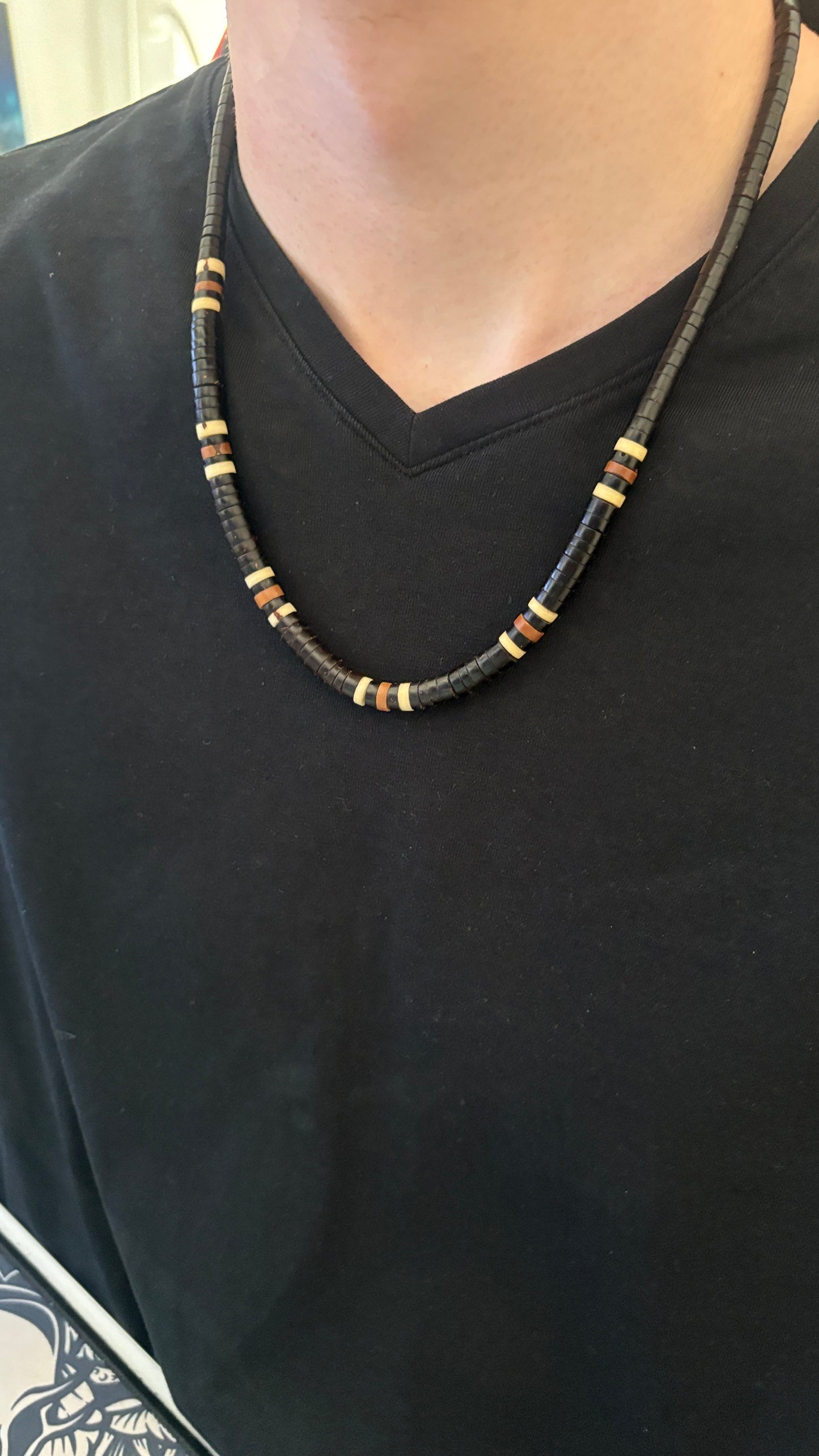 Parure collier et bracelet de graines naturelles de tucumã et jarina - Ethnie Apurina