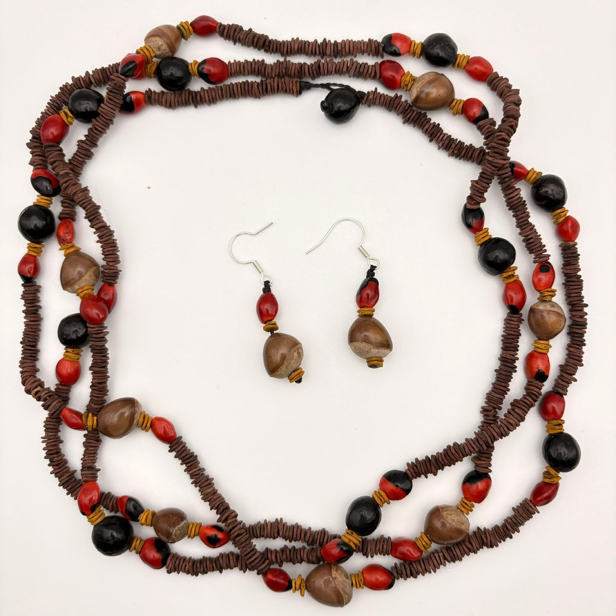 Conjunto em materiais vegetais