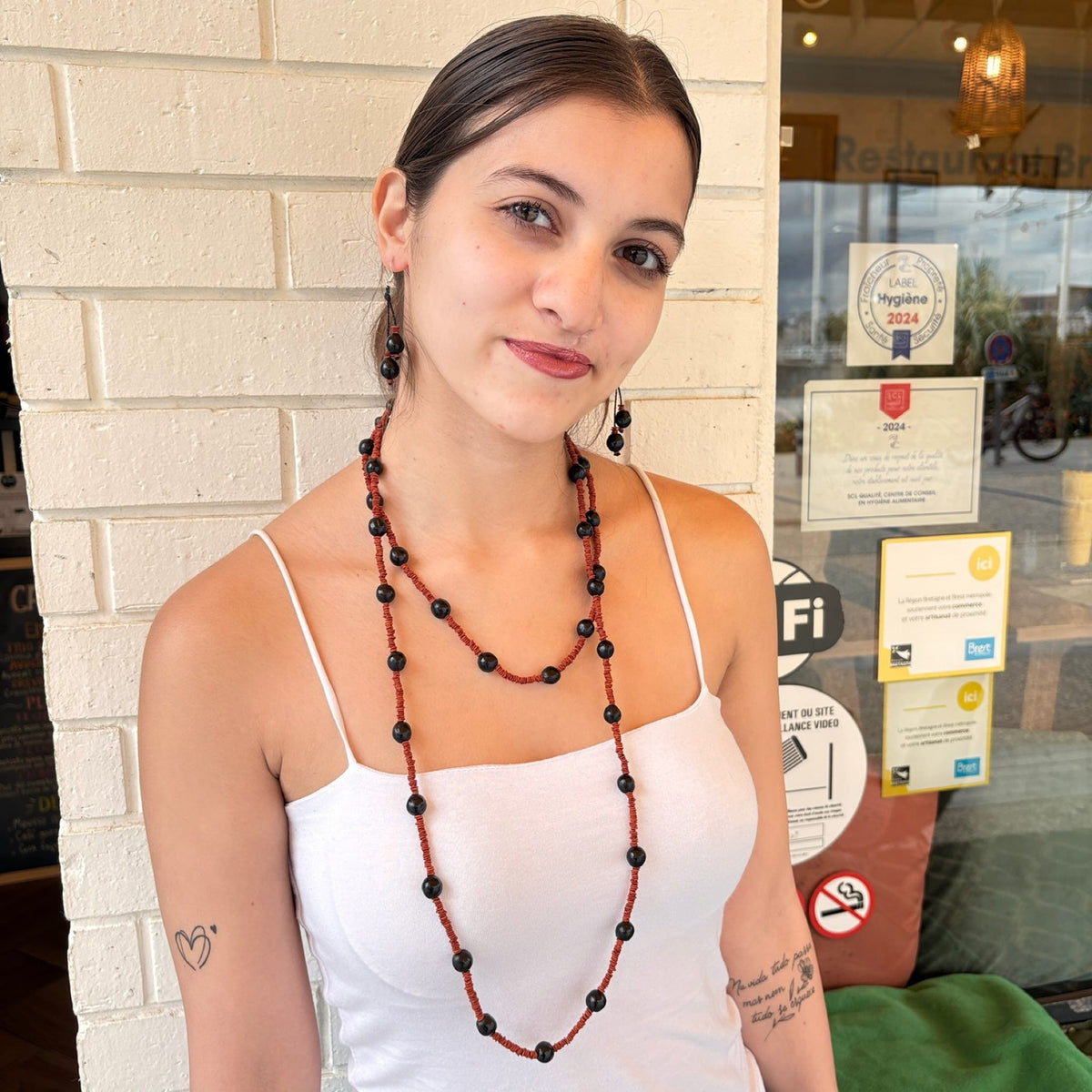 Conjunto em materiais vegetais