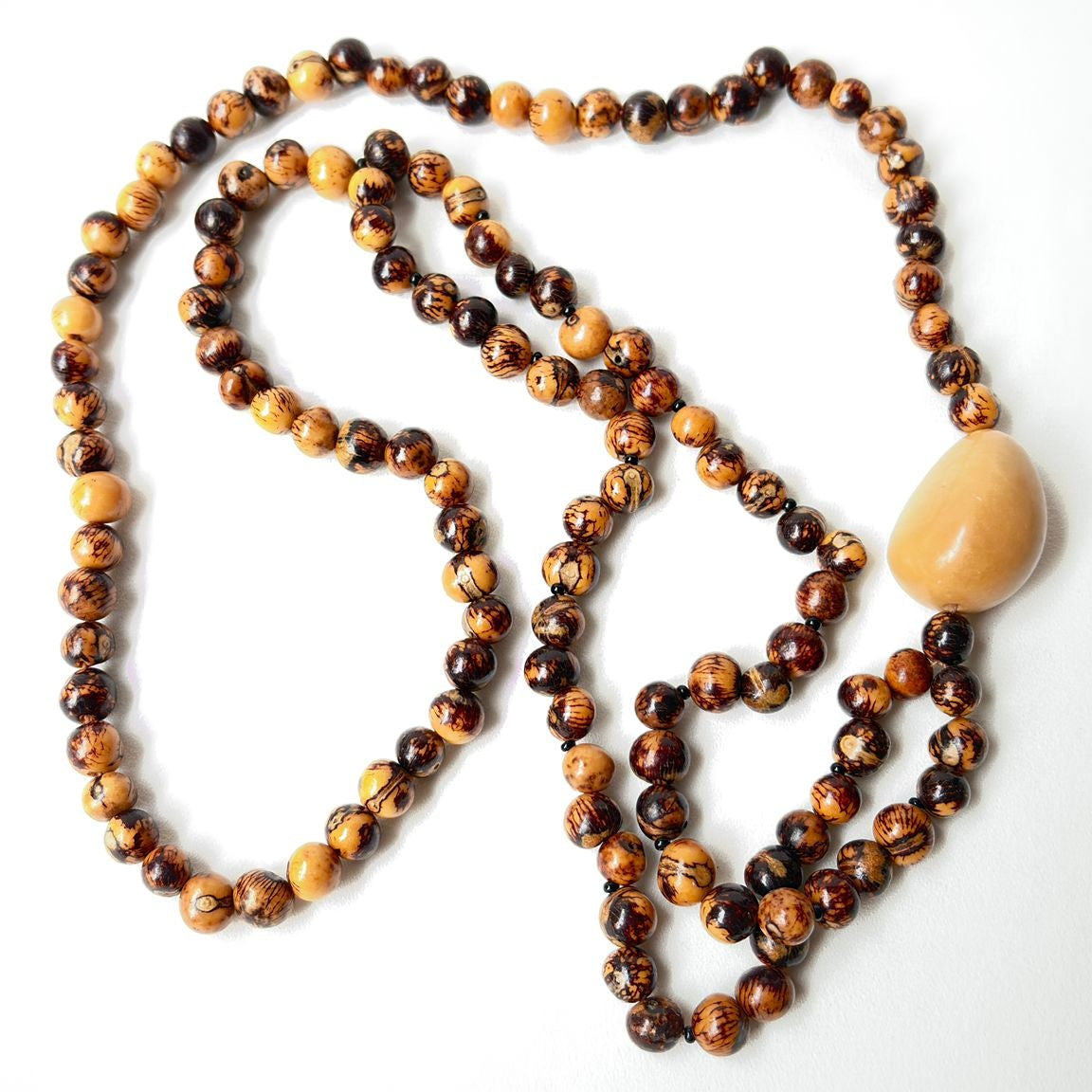 Collier de graines d'açai naturel et jarina - Ethnie Borari