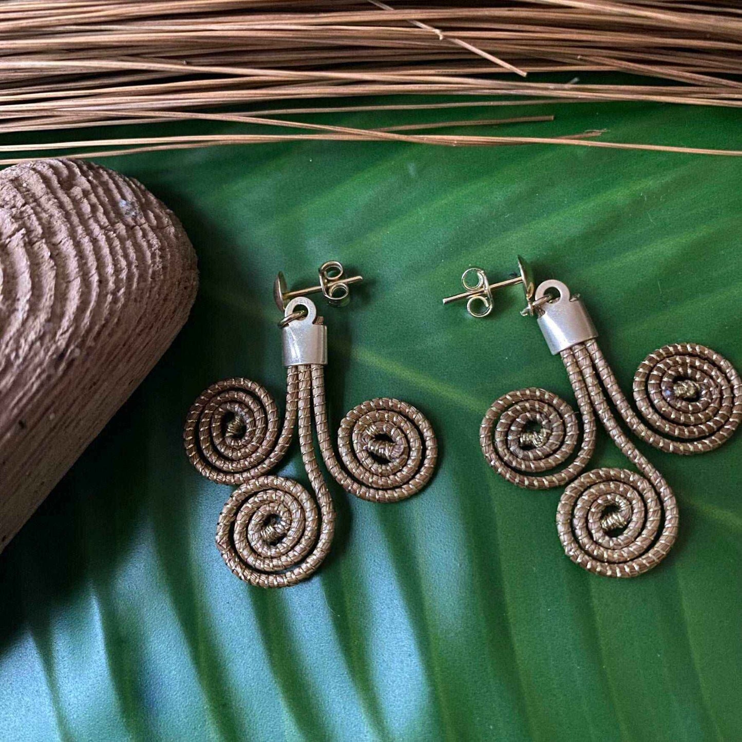 Boucles d'oreilles Capim Dourado 3 mandalas