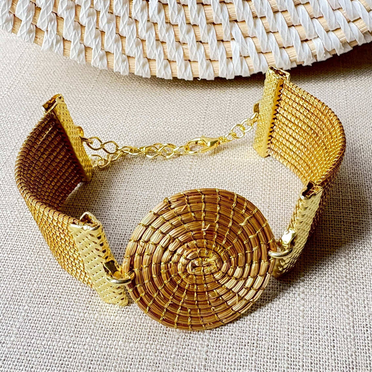 Pulseira Capim Dourado - 1 mandala largo