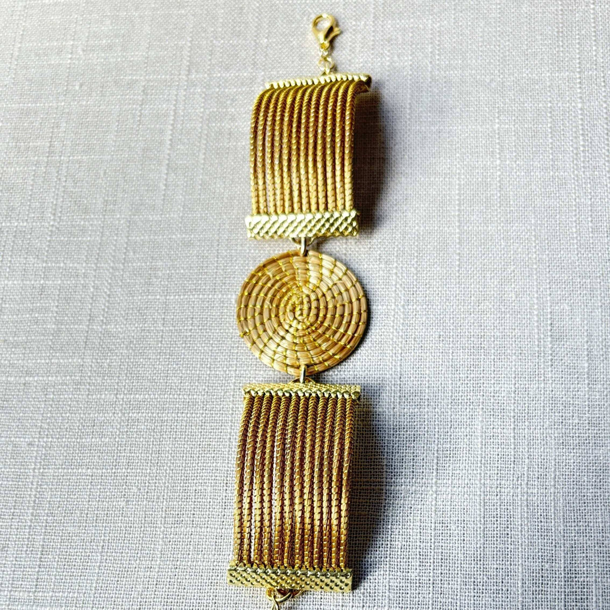 Pulseira Capim Dourado - 1 mandala largo