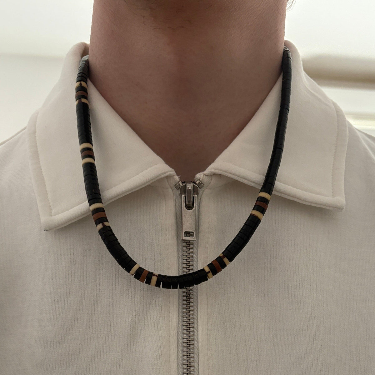 Conjunto colar e pulseira de sementes naturais - Tucumã e jarina