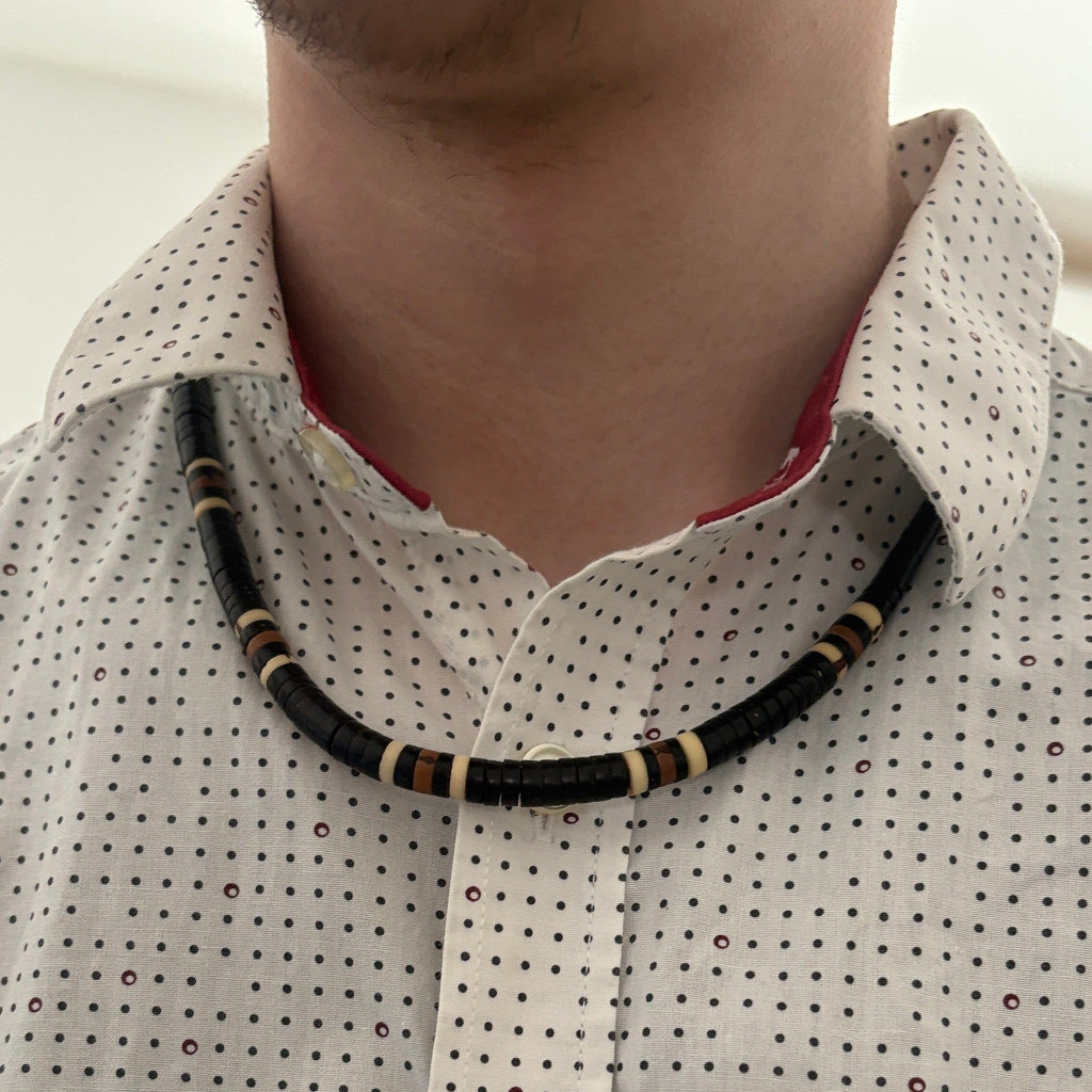 Conjunto colar e pulseira de sementes naturais - Tucumã e jarina