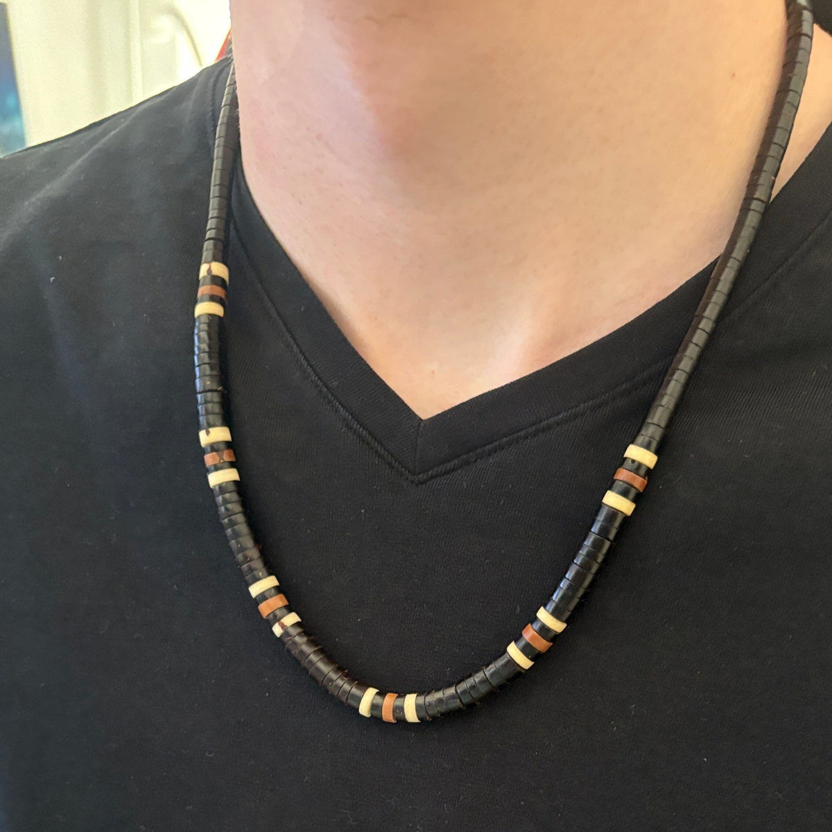 Conjunto colar e pulseira de sementes naturais - Tucumã e jarina
