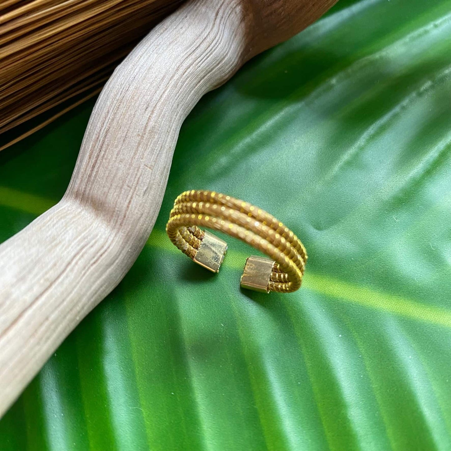 Bague Capim Dourado 3 lignes