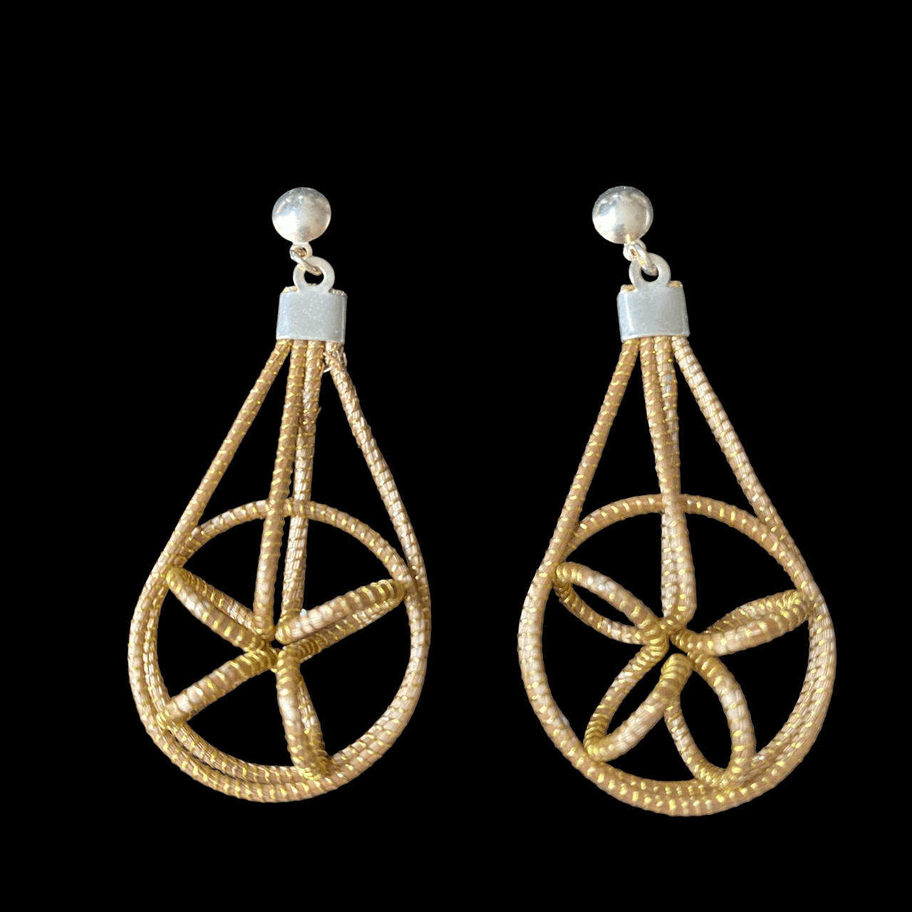 Boucles d'oreilles Capim Dourado roue