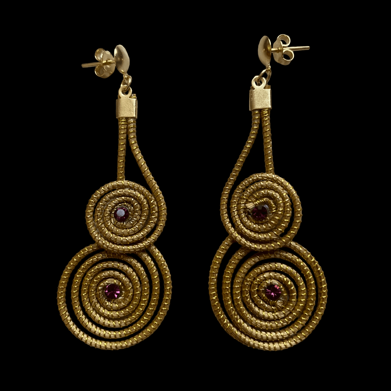 Boucles-oreilles-Capim-Dourado-2-mandalas-cristal-couleur-amethyste-superposes