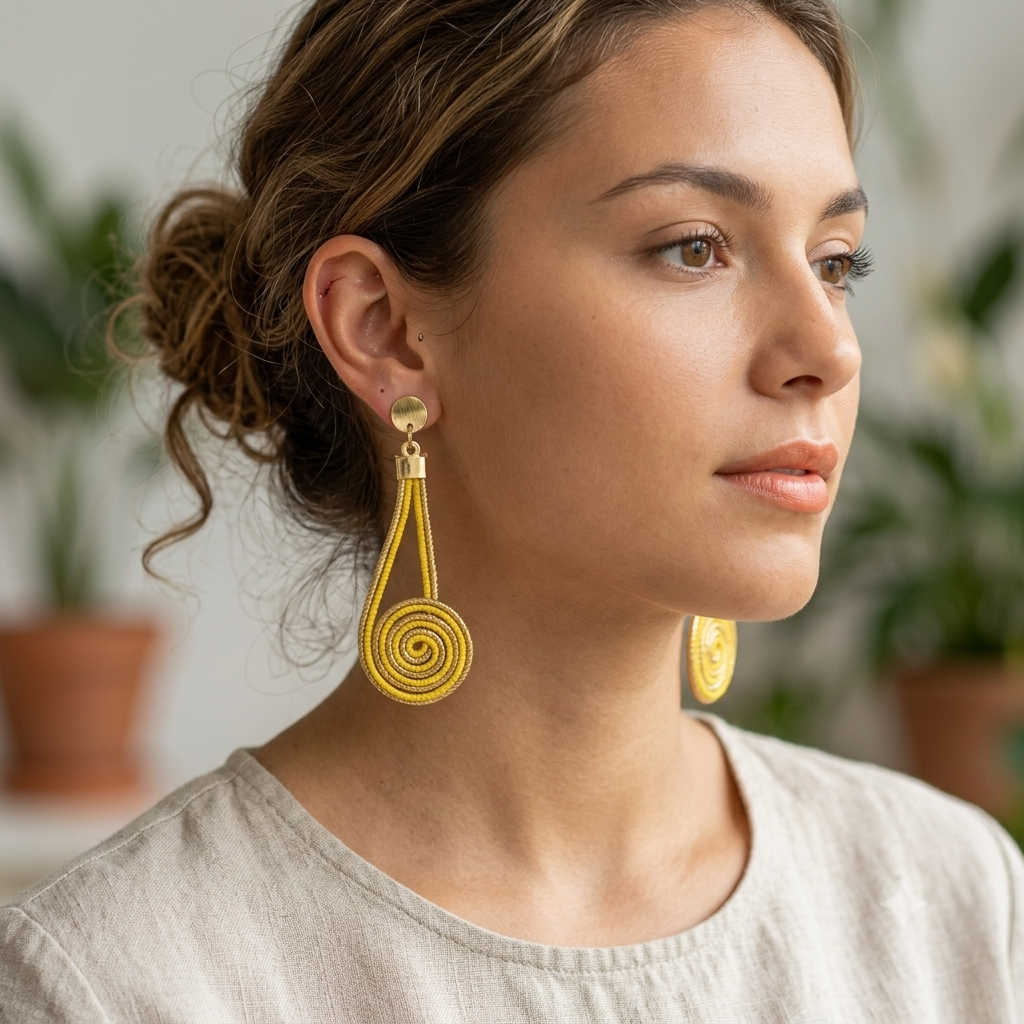 Boucles-oreilles-Capim-Dourado-buriti-jaune-spirale-1
