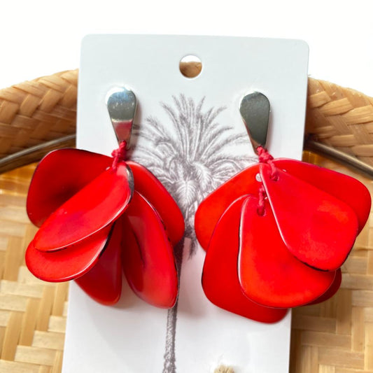 Boucles d'oreilles - Jarina - rouge - Las Tribus