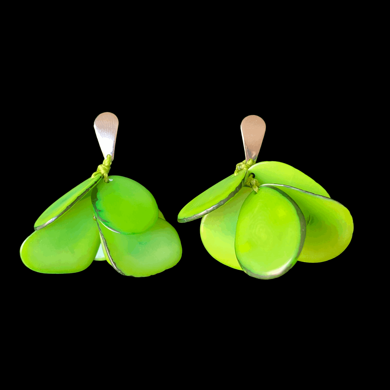 Boucles d'oreilles Jarina vert citron