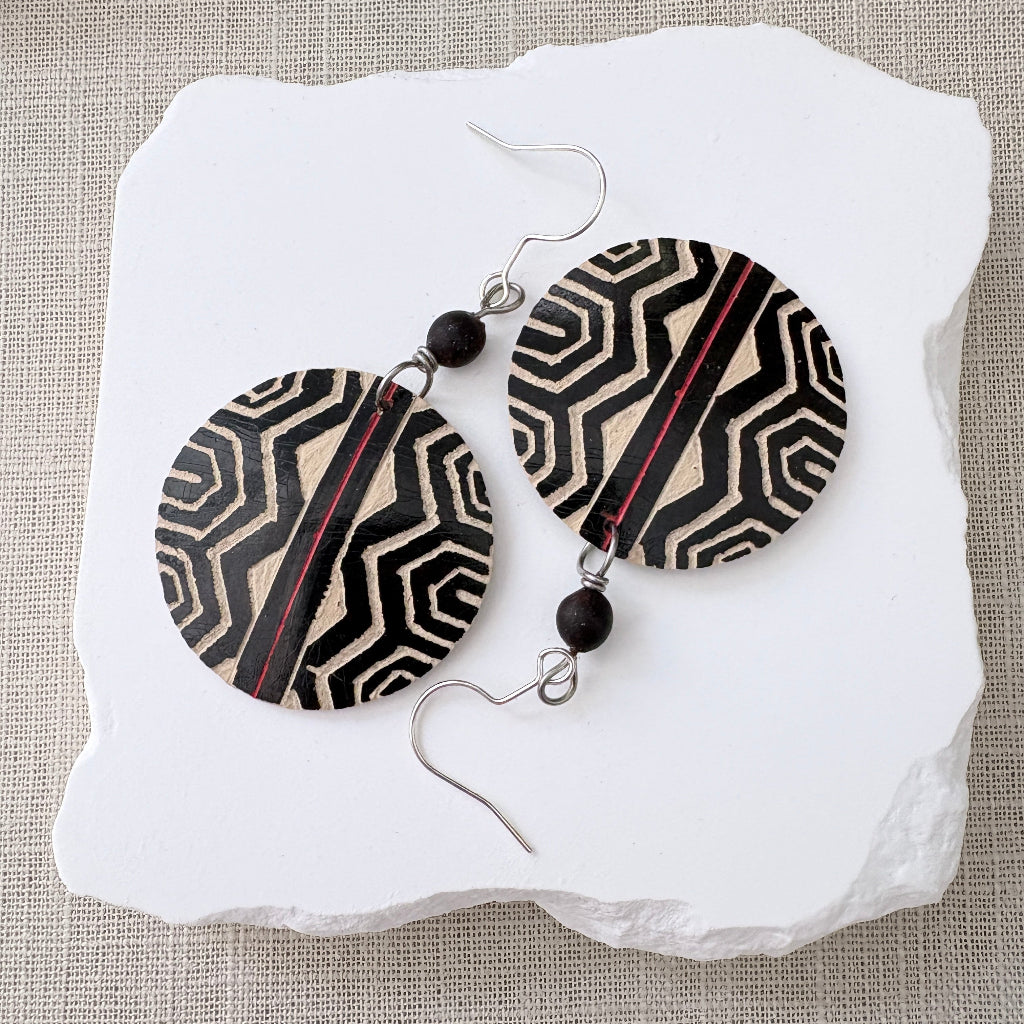 Boucles d'oreilles calebasse 10-1