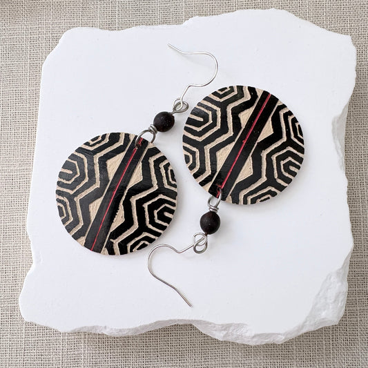 Boucles d'oreilles calebasse 10-1