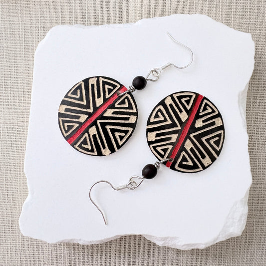 Boucles d'oreilles calebasse 9-1