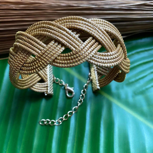 Bracelet Capim Dourado entrelacé