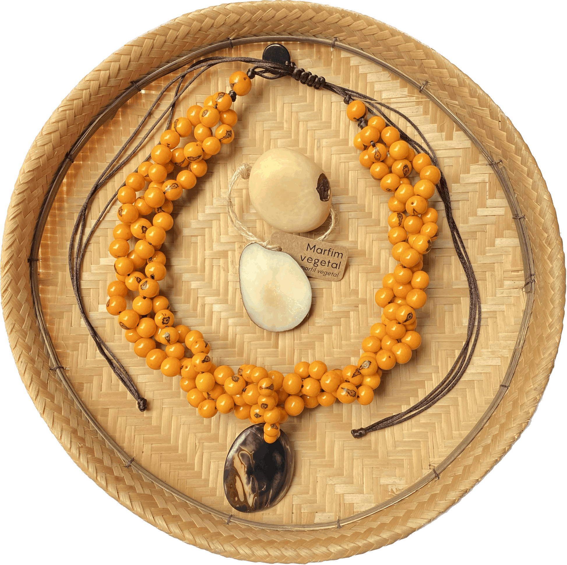 Collier Açai jaune or et pendentif Jarina