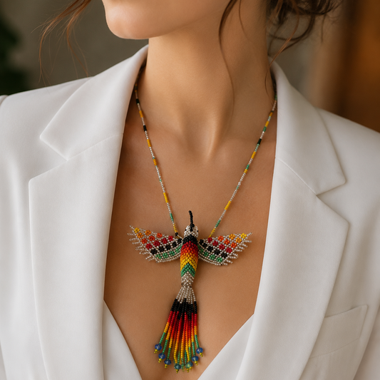Collier-Colibri-argenté-1