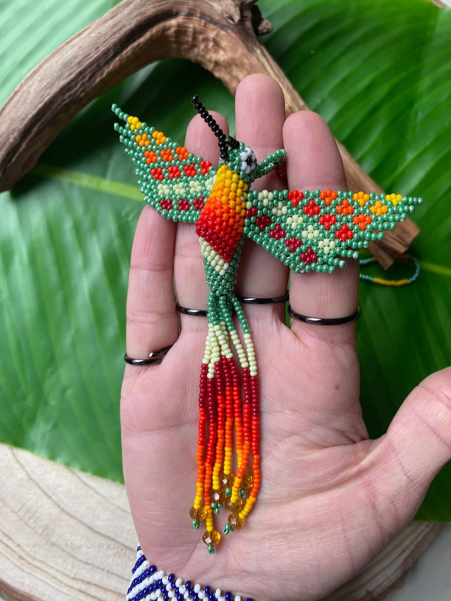 Collier Miçanga - Colibri - vert - Ethnie Mehinako