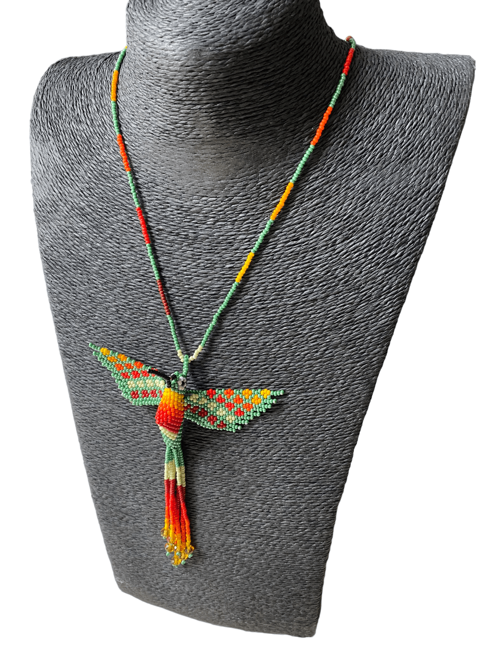 Collier Miçanga - Colibri - vert - Ethnie Mehinako