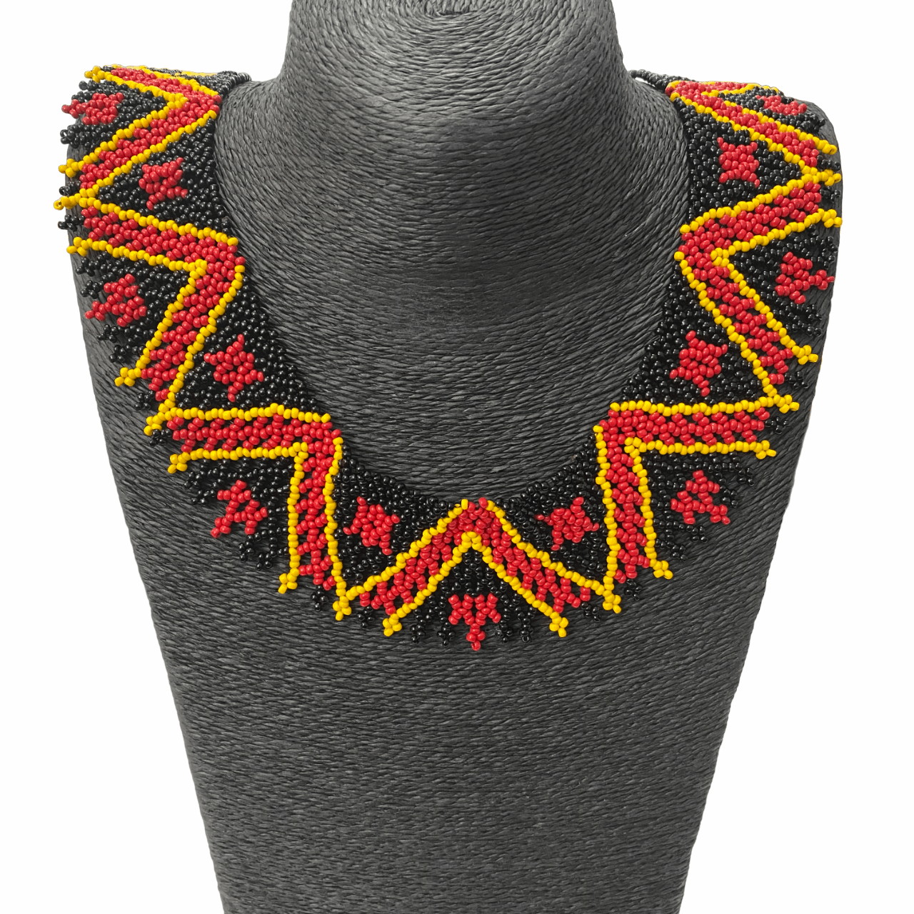 Collier Miçanga Guajajara - noir et rouge