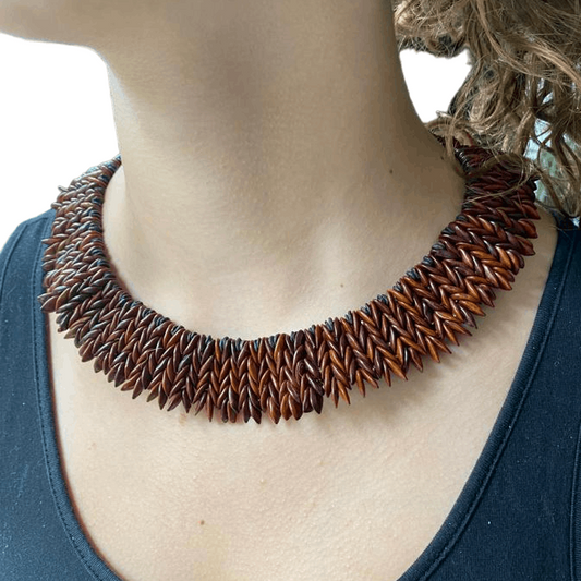 Collier de graines de jueirana et açai - Ethnie Pataxo