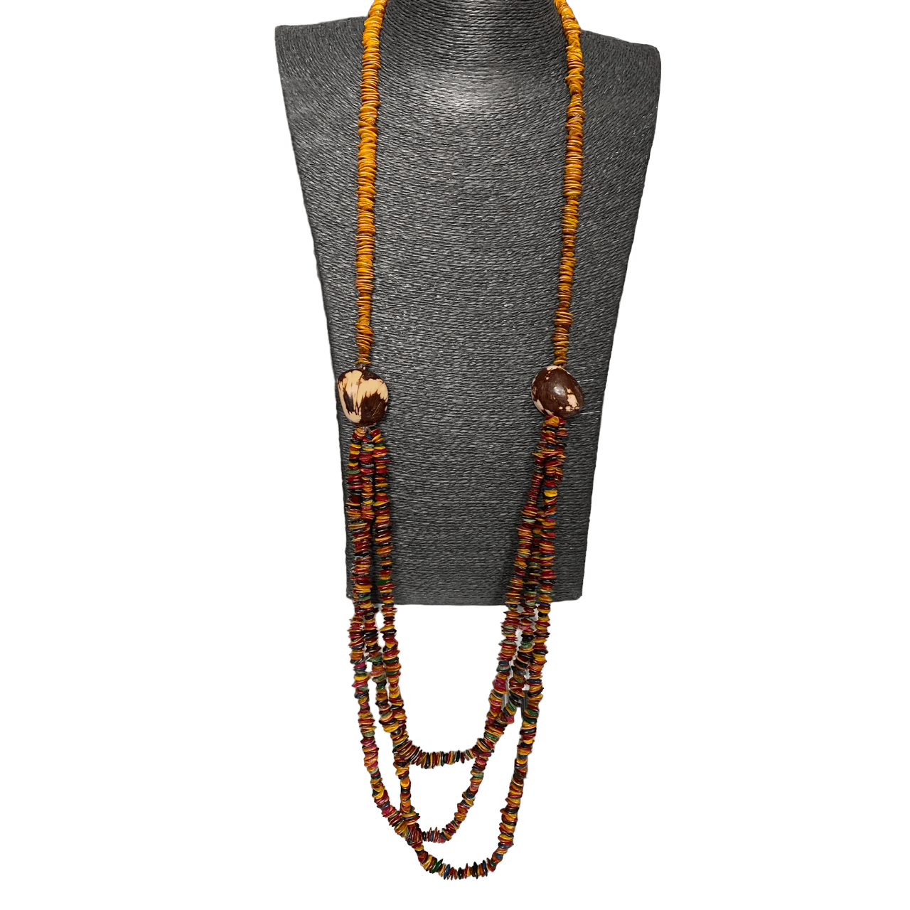 Collier sautoir multicolore jueirana et jarina - Ethnie Pataxo