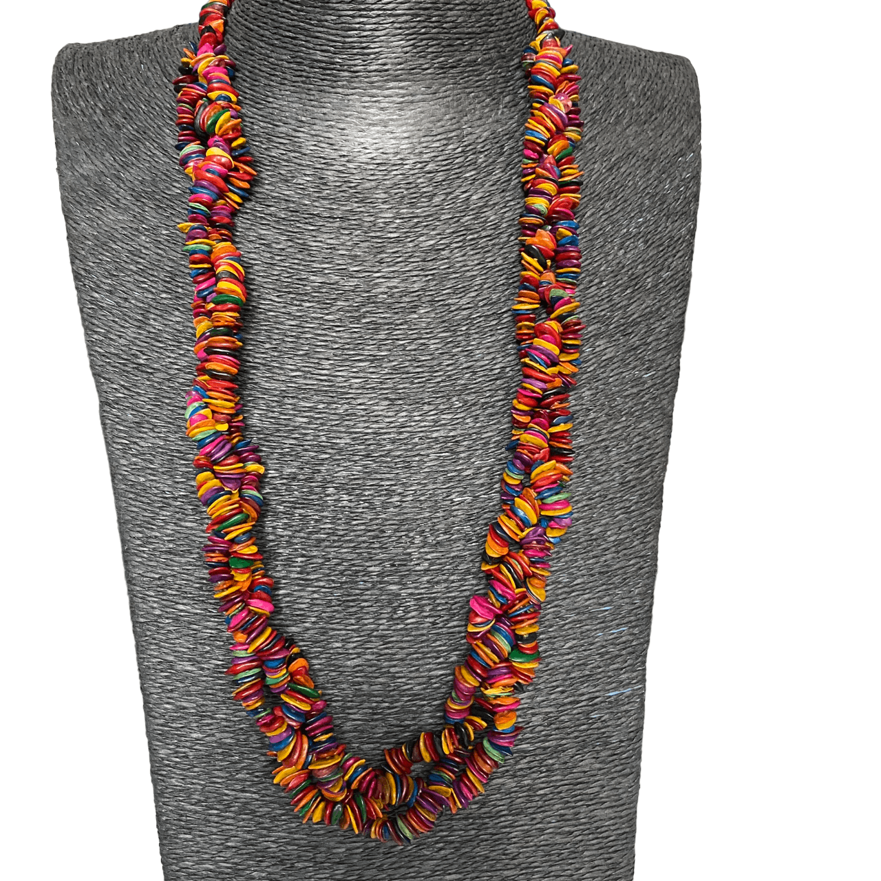 Collier sautoir torsadé multicolore jueirana - Ethnie Pataxo