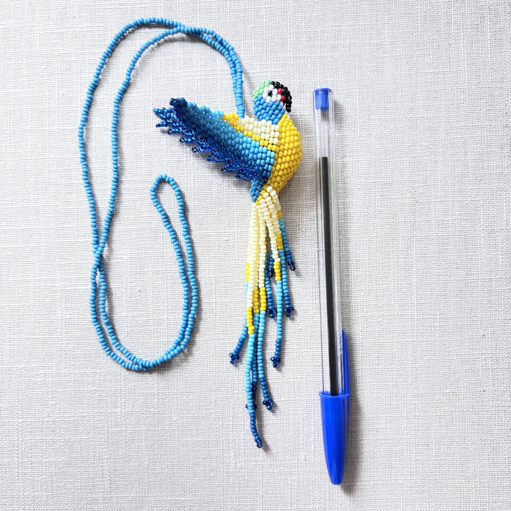 Collier ara jaune