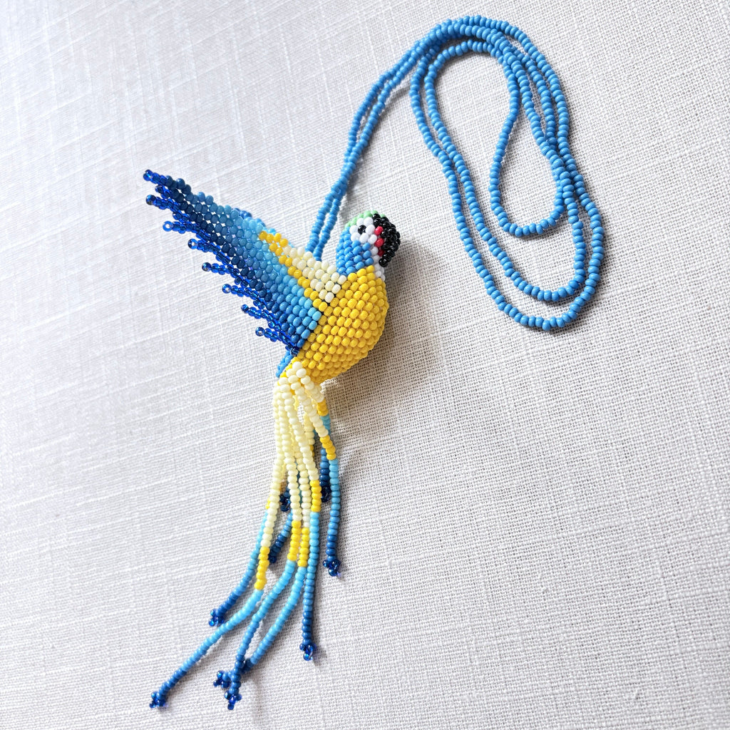 Collier ara jaune