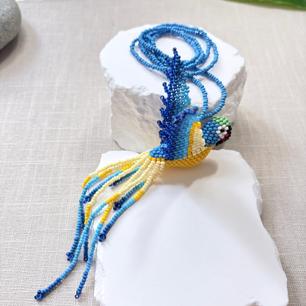 Collier ara jaune