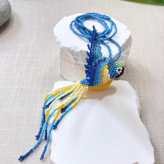 Collier ara jaune