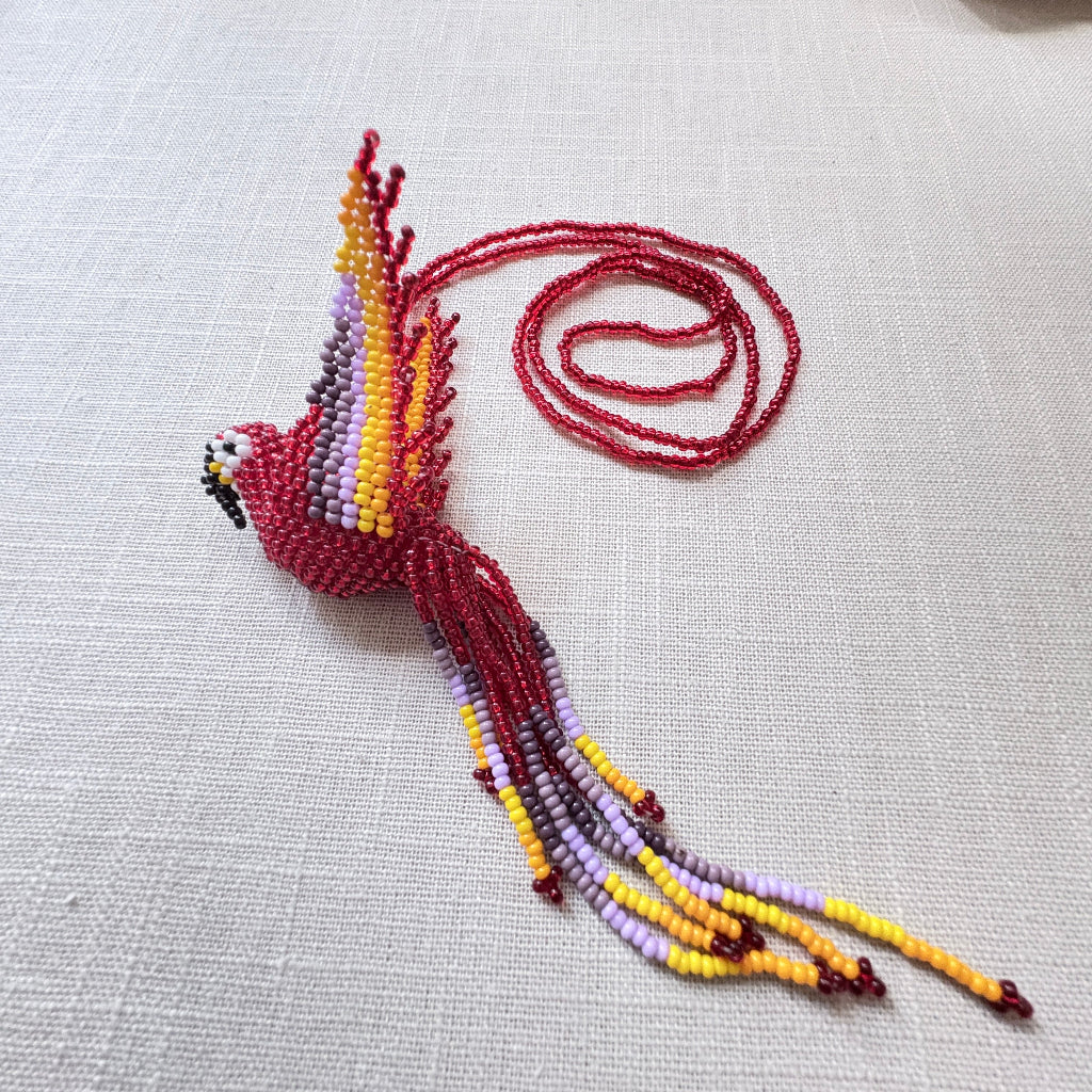 Collier ara rouge