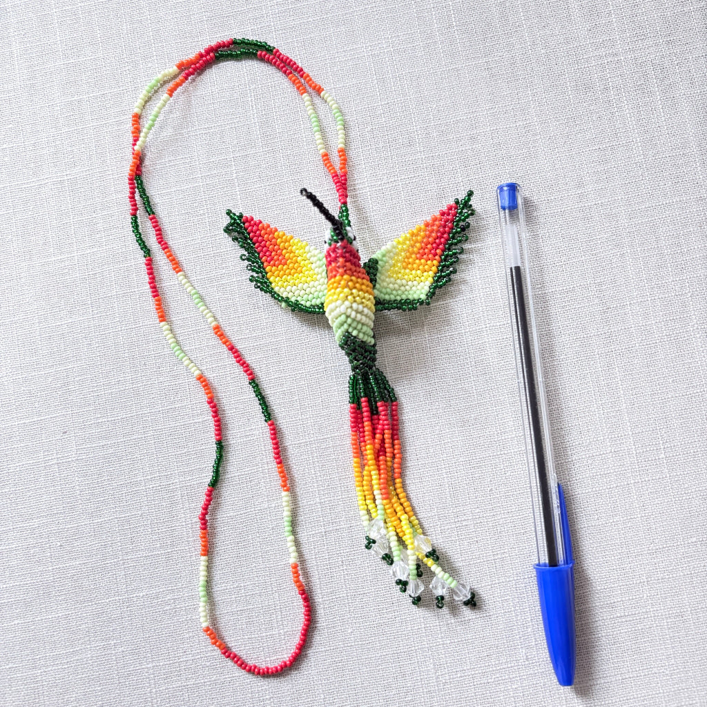Collier colibri vert