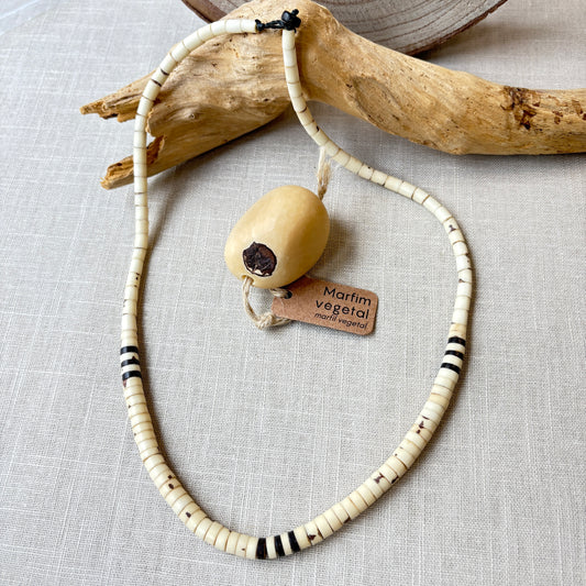 Parure collier et bracelet de jarina et tucumã - Ethnie Apurina
