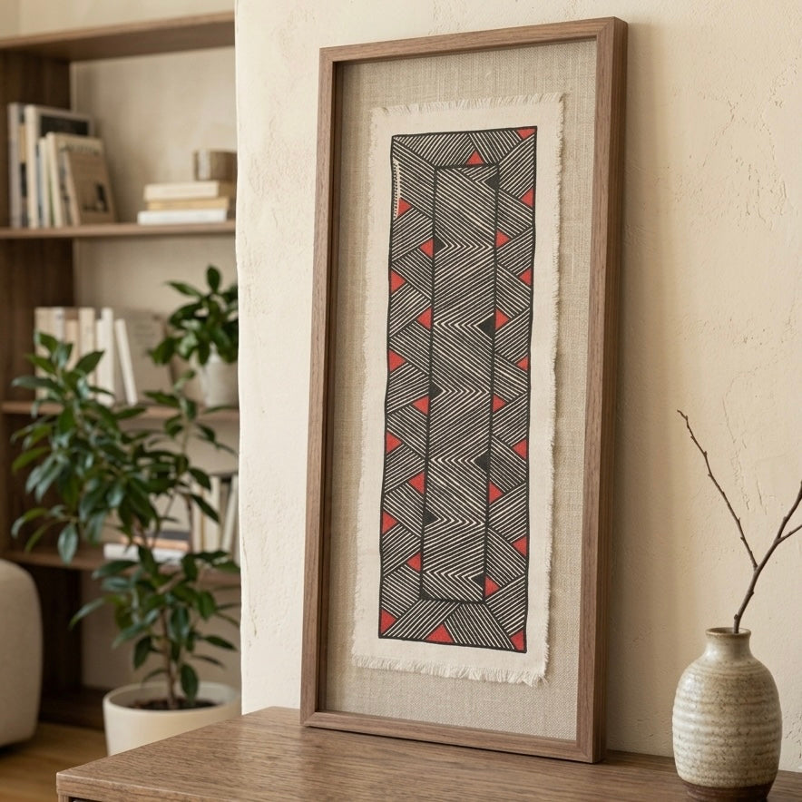 Dessin ethnique sur tissu - 009