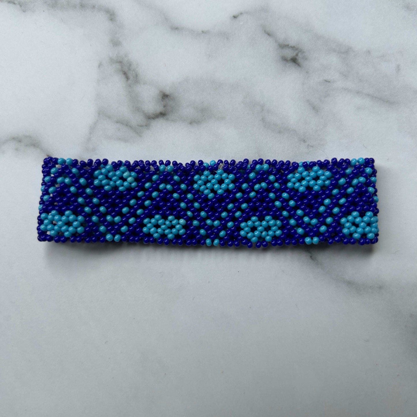 Bracelet en perles de verre (Miçanga) - bleu - Ethnie Mehinako