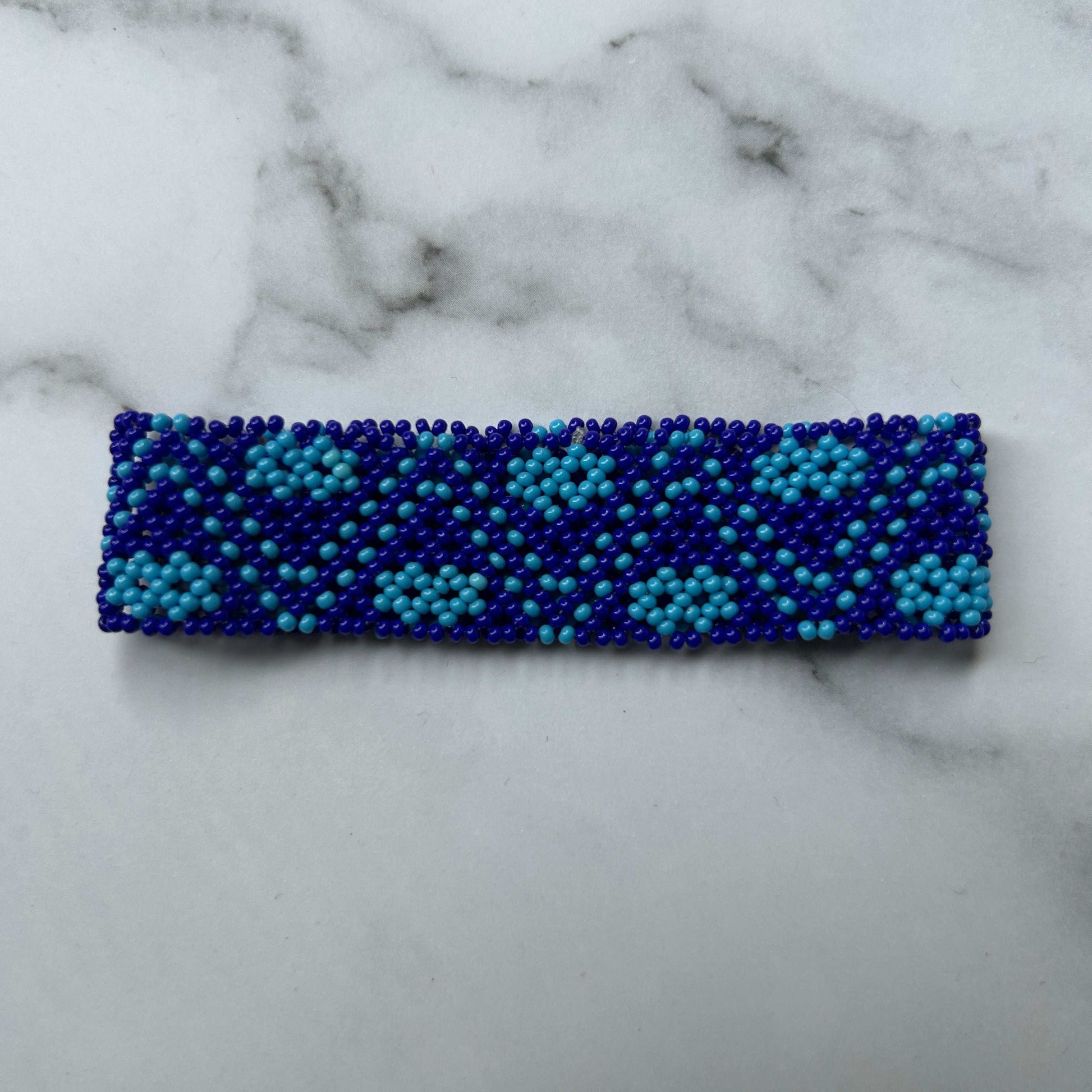 Bracelet en perles de verre (Miçanga) - bleu - Ethnie Mehinako