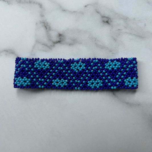 Bracelet en perles de verre (Miçanga) - bleu - Ethnie Mehinako