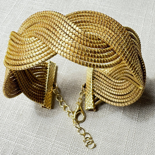 Bracelet Capim Dourado - entrelacé large