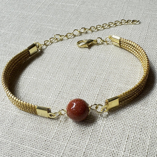 Bracelet Capim Dourado - pierre naturelle de Soleil