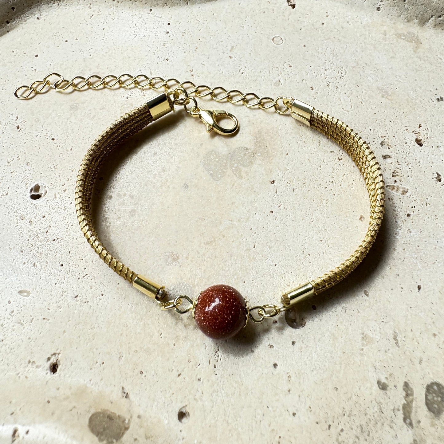 Bracelet Capim Dourado - pierre naturelle de Soleil