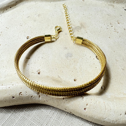 Bracelet Capim Dourado - 4 lignes fines