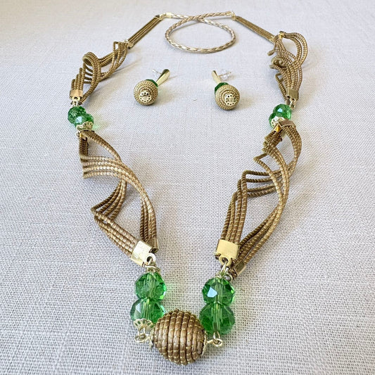 Parure Capim Dourado et Quartz vert - AmazoniKaa